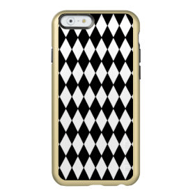 Black White Harlequin Pattern Incipio Feather® Shine iPhone 6 Case