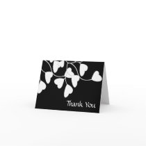 Black White Heart Thank You Card