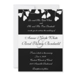 Black White Heart Wedding Invitation