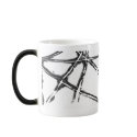 Black white Heat sensitive Cup mugs