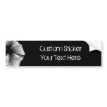 Black & White Hibiscus Flower Photography Bumper Sticker