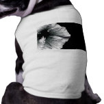 Black & White Hibiscus Flower Photography Dog Tee Shirt