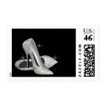 Black White High Heels Shoes Postage Stamp