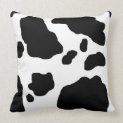 Black / White Holstein Cow Print Throw Cushion throwpillow