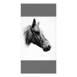 Black &amp; White Horse Custom Photo Card