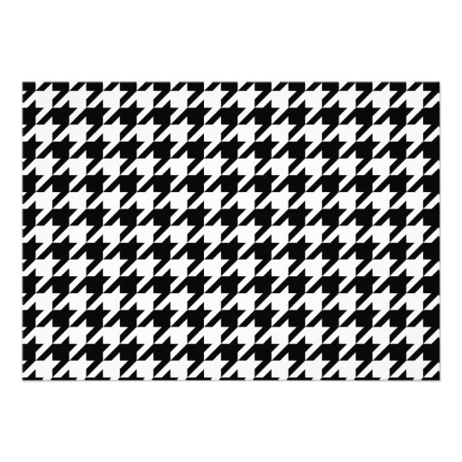 Black & White Houndstooth; Paris Custom Invitations