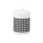 Black/White Houndstooth Stylish Fashion Designer teapots