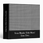Black/White Houndstooth Stylish Fashion Designer binders