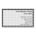 Black/White Houndstooth Stylish Fashion Designer Business Cards