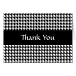 Black/White Houndstooth Stylish Fashion Designer Greeting Cards