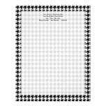 Black/White Houndstooth Stylish Fashion Designer letterhead