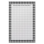 Black/White Houndstooth Stylish Fashion Designer Stationery