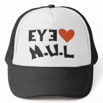 Black & White I LUV MUL Logo cap