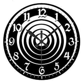 Black White Illusion Clock
