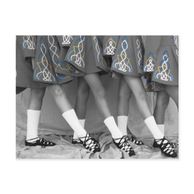 Black & White Irish Dance Postcard by darkimagestudios