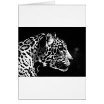 Black & White Jaguar Pop Art Greeting Cards