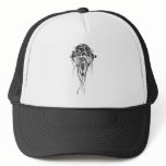 Black & White Jellyfish-Tattoo Style hats