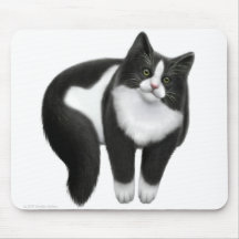 Black & White Kitty Cat Mousepad