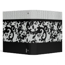 Black & White Lace Binder by MendiSue Black & White Lace Binder