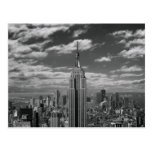 Black & White landscape of New York City skyline Post Card