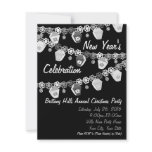Black+White Lanterns Custom New Year's Invitations