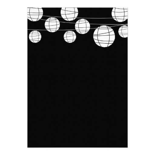BLACK WHITE LANTERNS HOUSEWARMING PARTY INVITATION