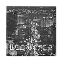 Black & White Las Vegas Magnet