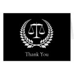 Black/White Laurel Law School Graduation Greeting Cards