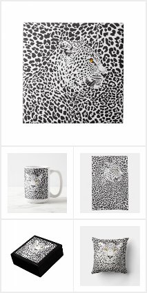 Black & White Leopard Home Collection