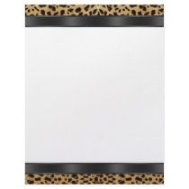 Black White Leopard Letterhead
