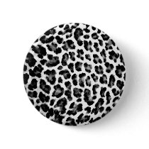 Black & White Leopard Print Button