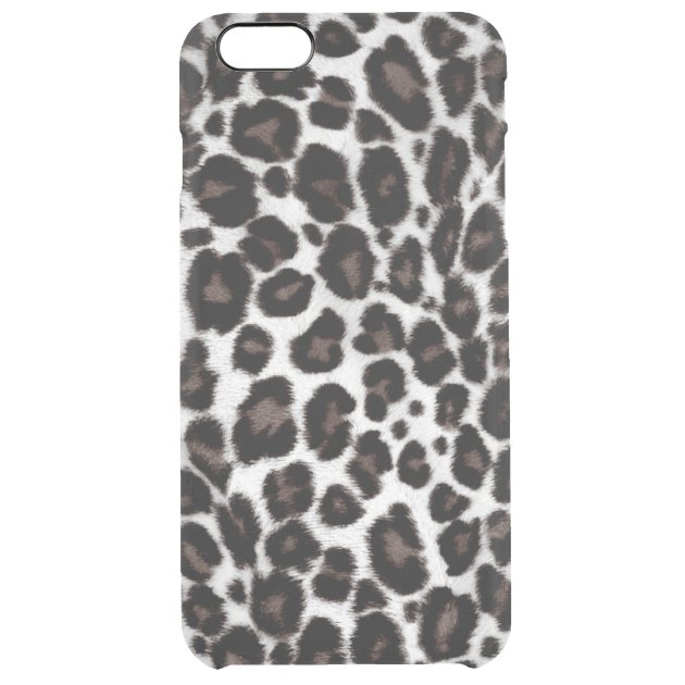 Black White Leopard Print Pattern Classic Stylish Uncommon Clearlyâ„¢ Deflector iPhone 6 Plus Case