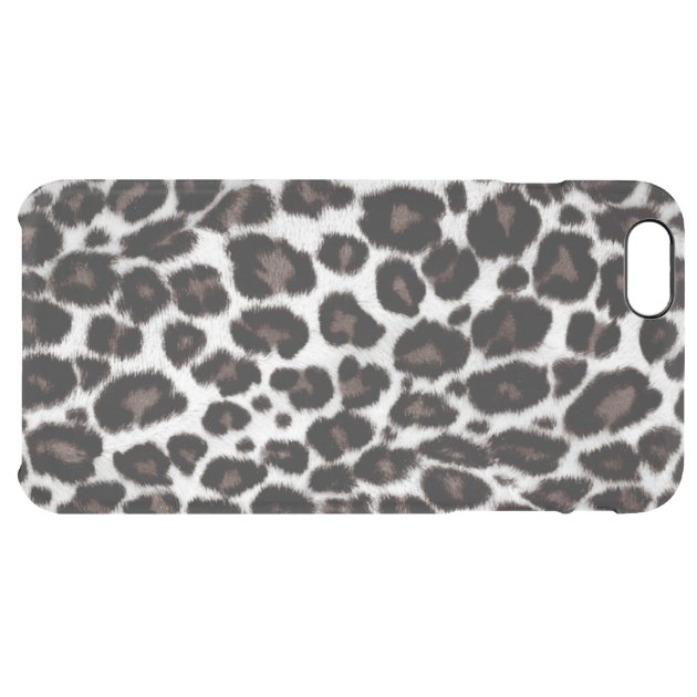 Black White Leopard Print Pattern Classic Stylish Uncommon Clearlyâ„¢ Deflector iPhone 6 Plus Case-5