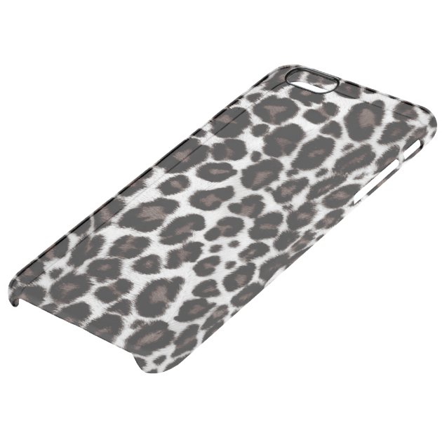 Black White Leopard Print Pattern Classic Stylish Uncommon Clearlyâ„¢ Deflector iPhone 6 Plus Case-4