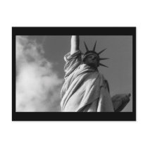 black & white liberty postcard