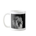 Black & White Lion Photo mugs by made_in_atlantis Black & White Lion Photo mugs