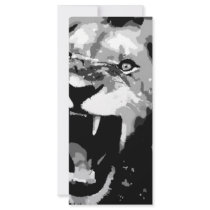 Black & White Lion rack cards