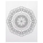 Black &amp; White Mandala For Coloring And Meditation Personalized Letterhead
