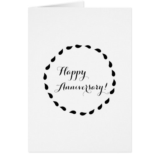 Black White Minimalist Love Anniversary Card | Zazzle