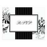 Black & White Monochrome Band RSVP Postcard
