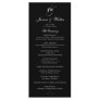 Black & White Monogram Wedding Program Custom Rack Cards