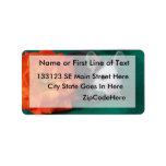 Black White Mouse and Orange tea rose Personalized Address Label