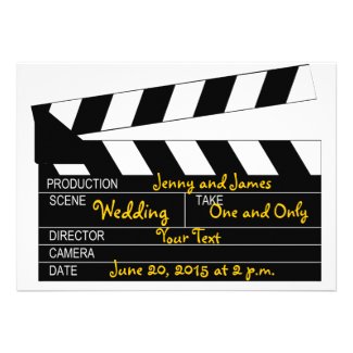 Hollywood Wedding Invitations