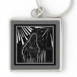 Black & White Nativity Christmas Keychain Black & White Nativity Christmas Keychain
