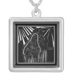 Black & White Nativity Christmas Necklace Black & White Nativity Christmas Necklace