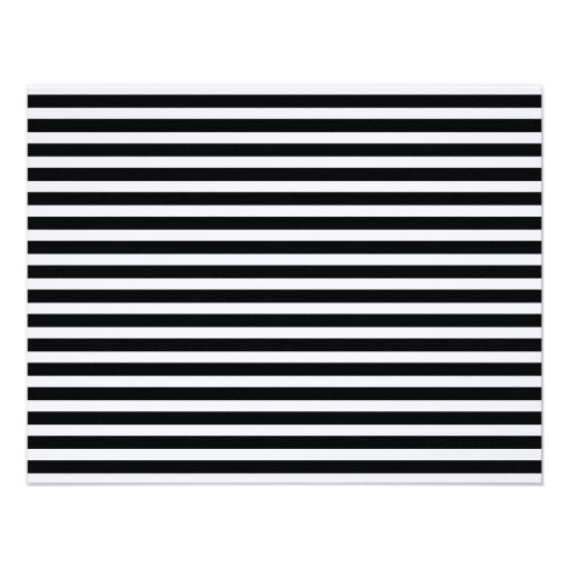 Black & White Nautical Stripes & Anchor Stationery Custom Invitation
