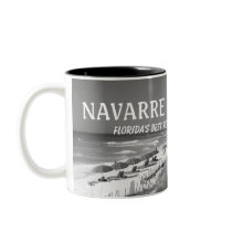 Black & White Navarre Beach Coffee Cup Mugs