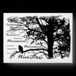 Black & White Nevermore Raven Silhouette Envelope