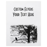 Black &amp; White Nevermore Raven Silhouette Full Color Flyer