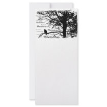 Black & White Nevermore Raven Silhouette Custom Rack Card